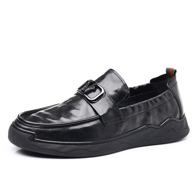 Men's Sheepskin Summer Soft Genuine Surface Slip-on Loafers