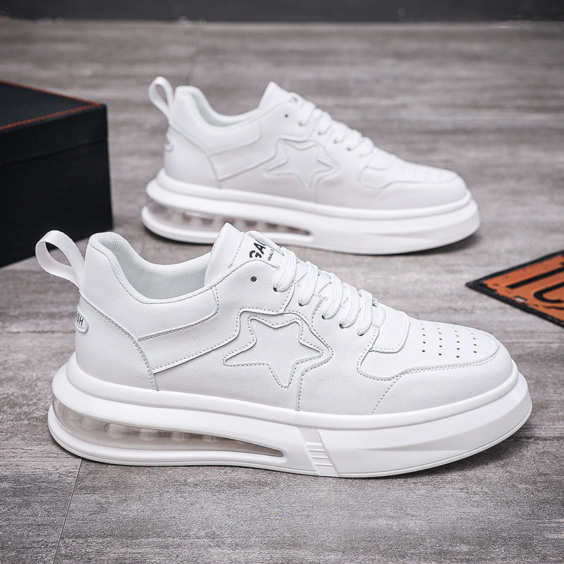 Men's Niche Black White Breathable Fashion Soft Sneakers