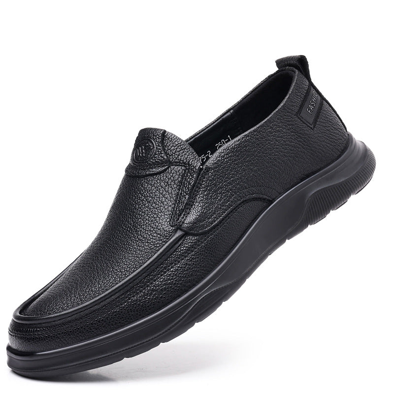 Men's Slip On Soft Bottom Wild Breathable Leather Shoes