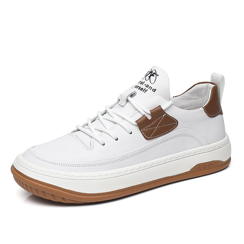 Men's Cowhide Spring Sports Trendy Korean Style Sneakers