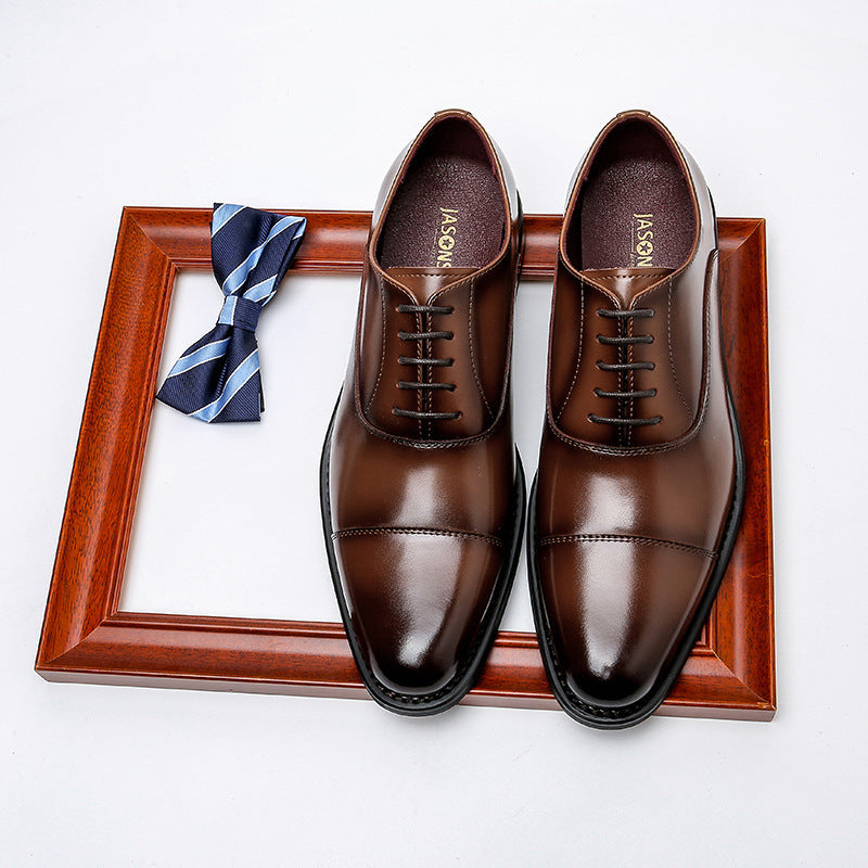 Men's Formal Three Joint Inner Height Increasing Men's Business Leather Shoes