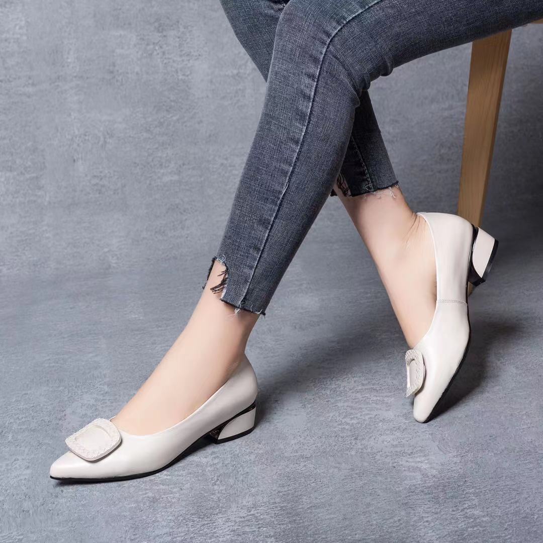 Women's & Men's Genuine Pumps Low-cut Stilettos Versatile Mom Spring Men's Shoes