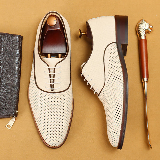 Men's Business Formal Wear Soft Genuine Surface Leather Shoes