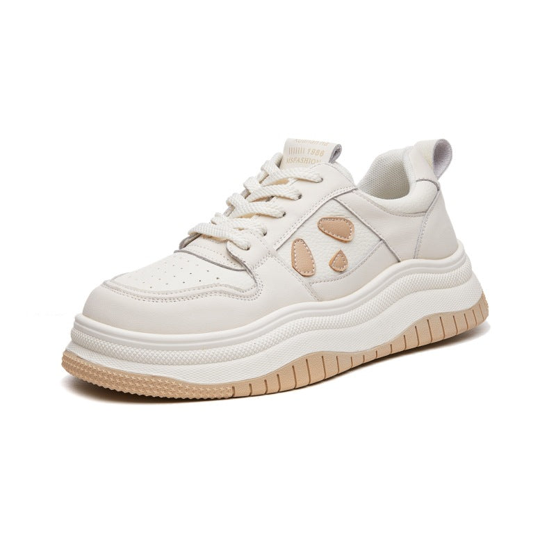 Women's Autumn Korean Style Versatile Black White Color Sneakers