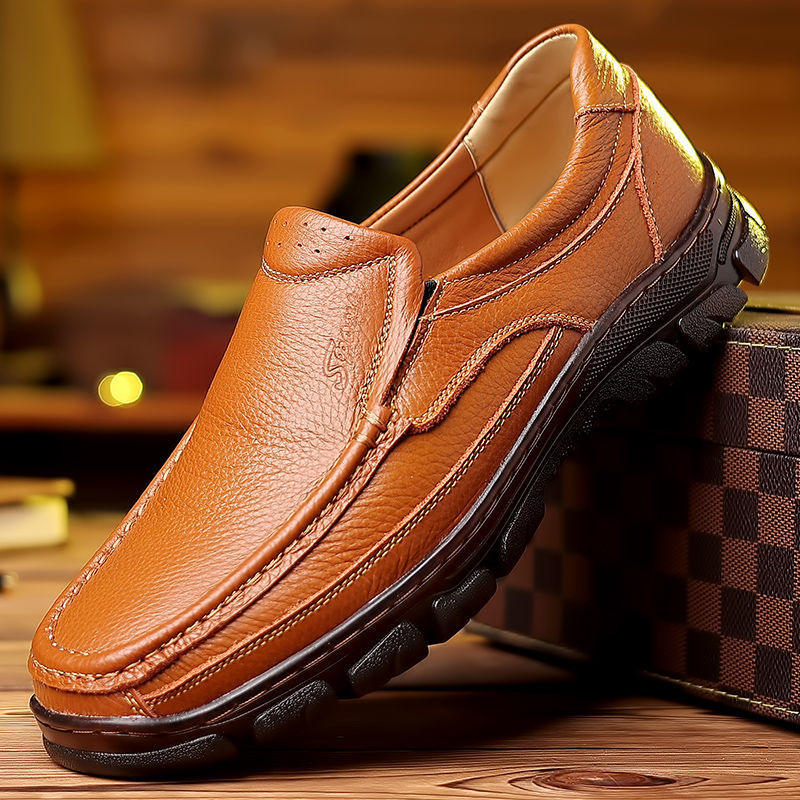 Men's First Layer Cowhide Outsole Business Genuine Leather Shoes