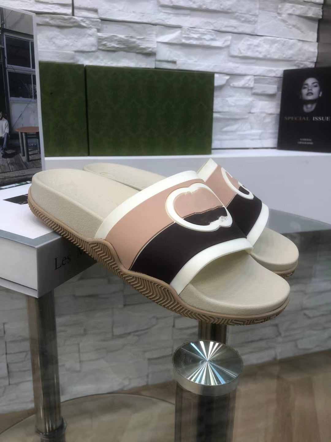 Home Platform Beach Couple Daily Cross Sandals
