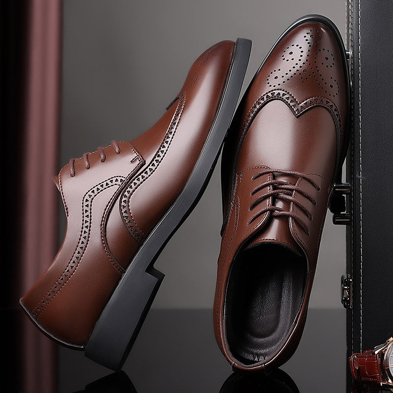 Men's Formal Fashion British Brogue Plus Size Leather Shoes