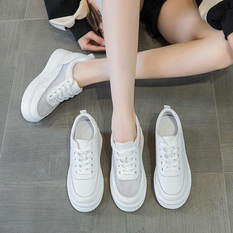 Women's Platform Height Increasing Insole Summer Mesh Men's Shoes