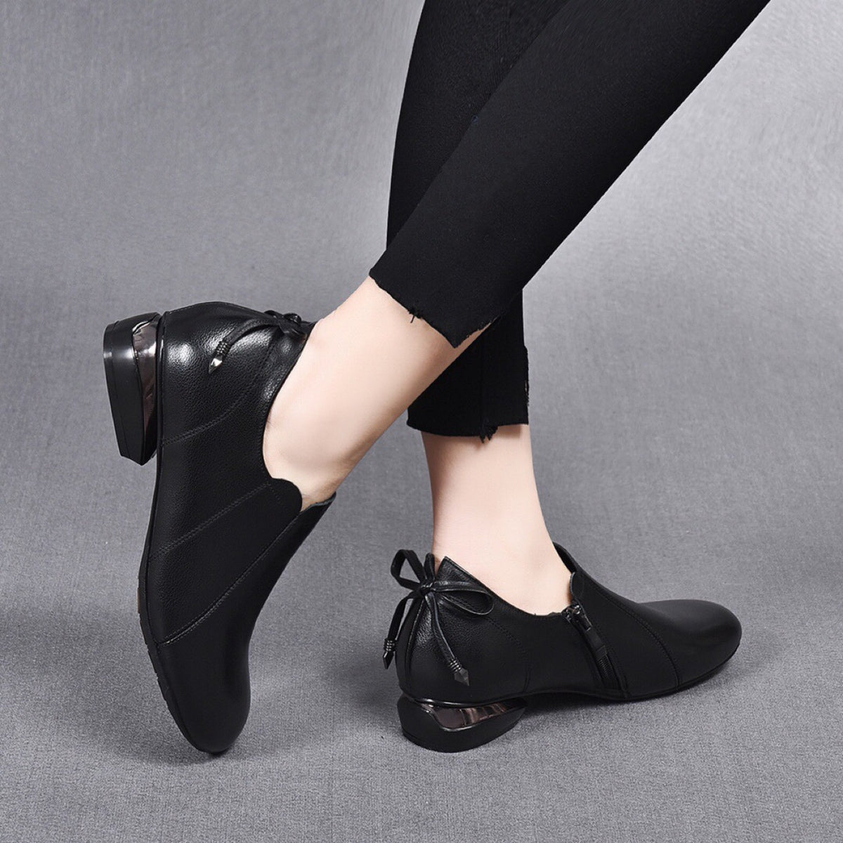Women's Head Pumps Round High-cut Soft Bottom Mom Women's Casual Shoes