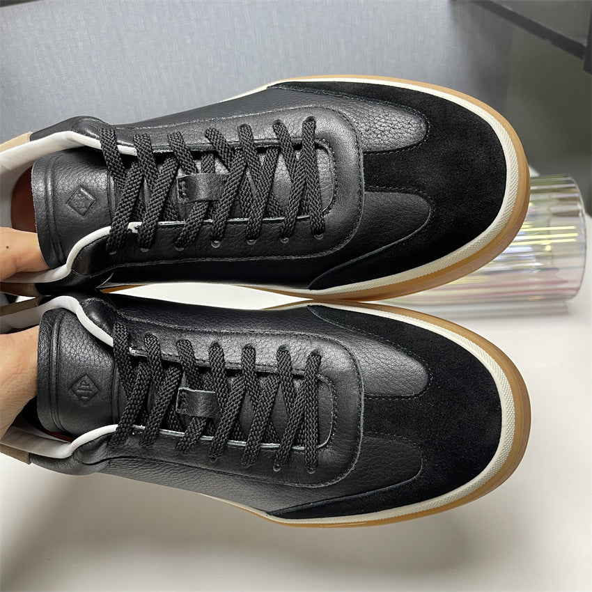 Men's White Sports Skate Color Matching German Training Men's Shoes