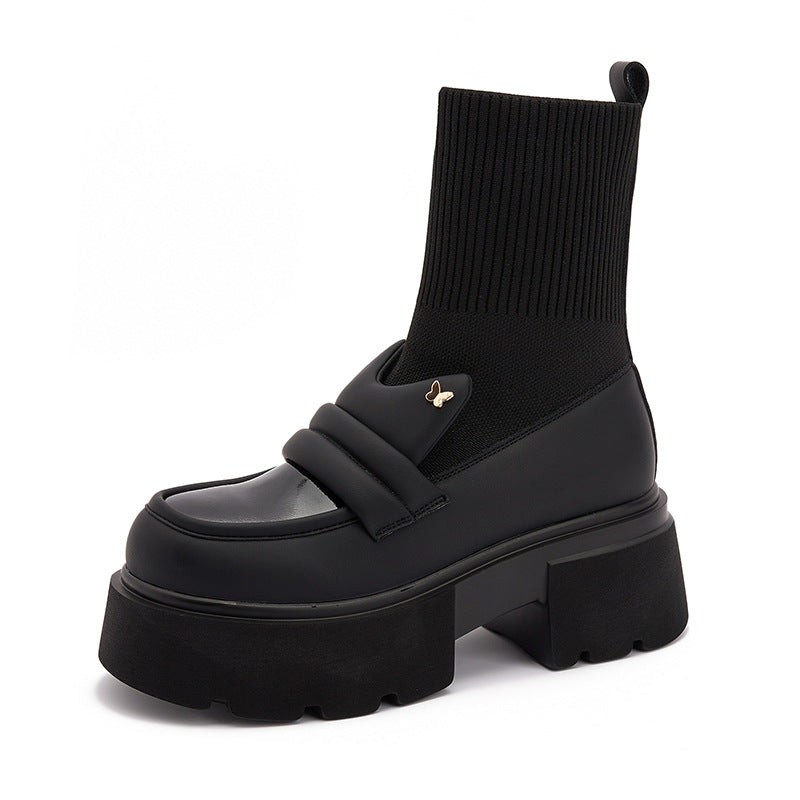 Women's Platform Spring Elastic Socks Slip-on Chunky Loafers