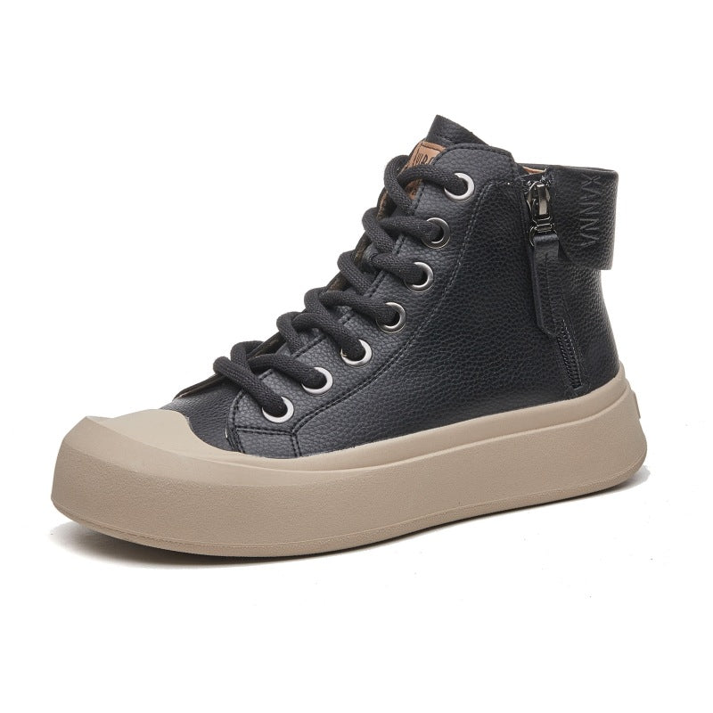 Women's Ankle Genuine Versatile Chelsea British Style Boots