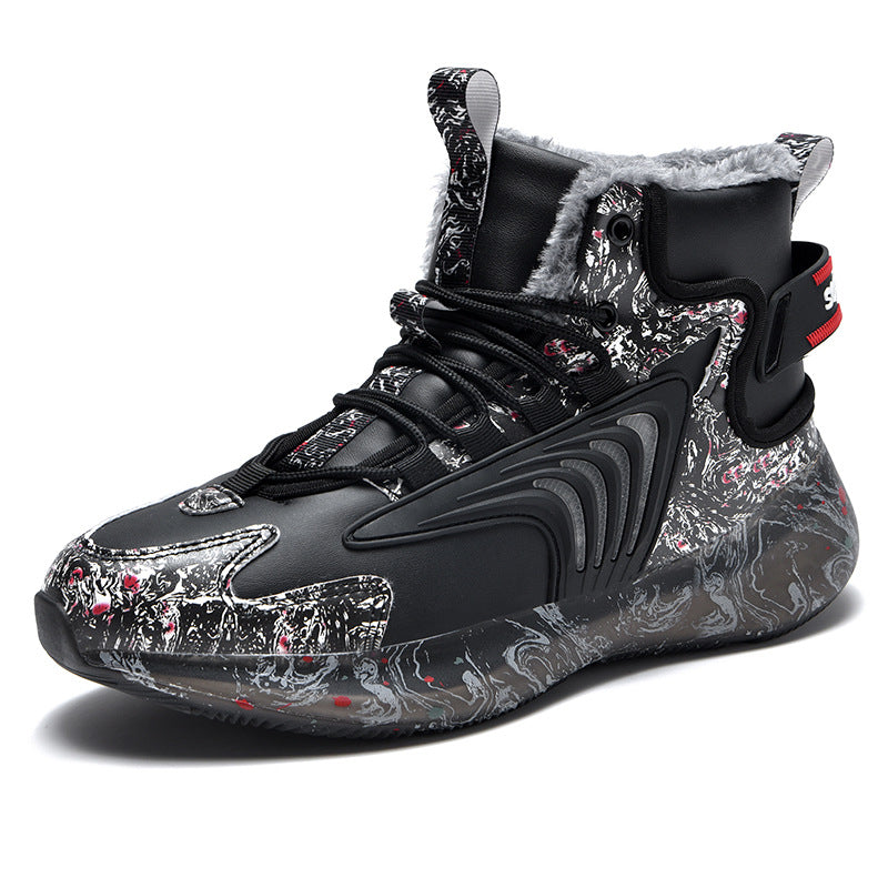Men's Plus Size Winter Basketball Couple Running Popcorn Sneakers