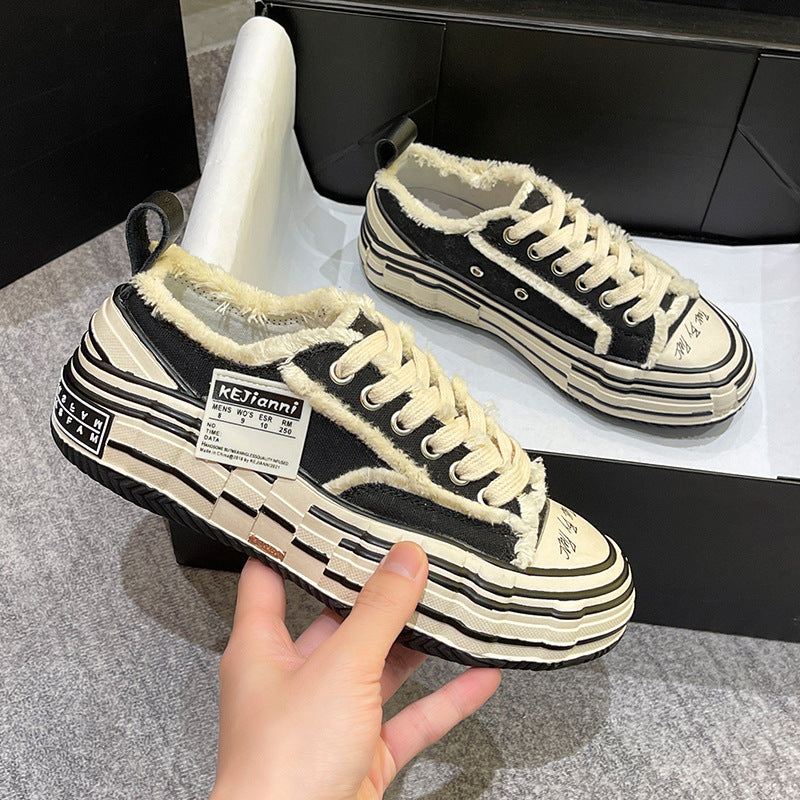 Women's Dissoed Spring Beggar Super Popular Fashion Canvas Shoes