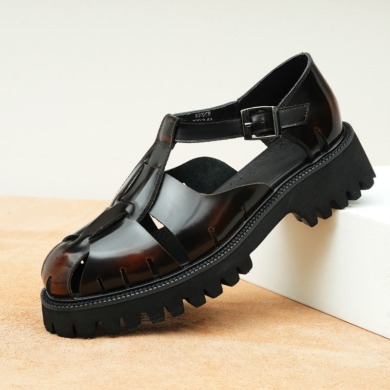 Men's Special Offer Thick-soled Glossy Business Summer Breathable Sandals