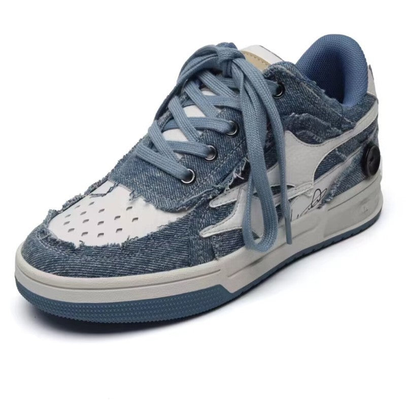Women's Buckle Summer Purple Thick Bottom Sports Canvas Shoes
