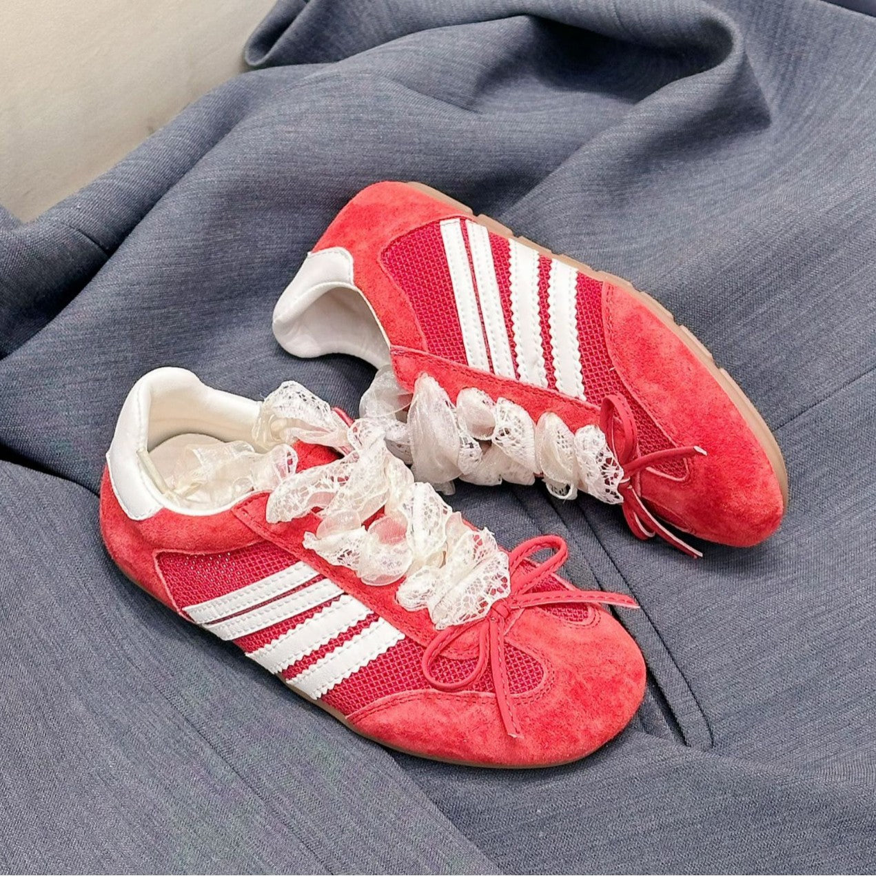 Children's Korean Style Bow Lace Single Mesh Breathable Kid's Sneakers