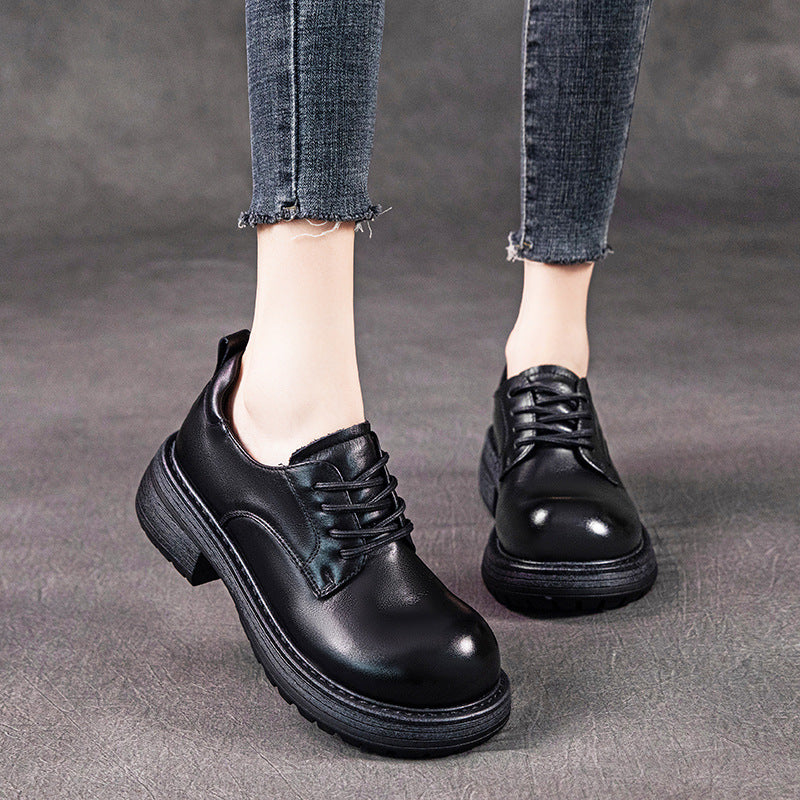 Women's Top Layer Cowhide Horse Retro Affordable Casual Shoes