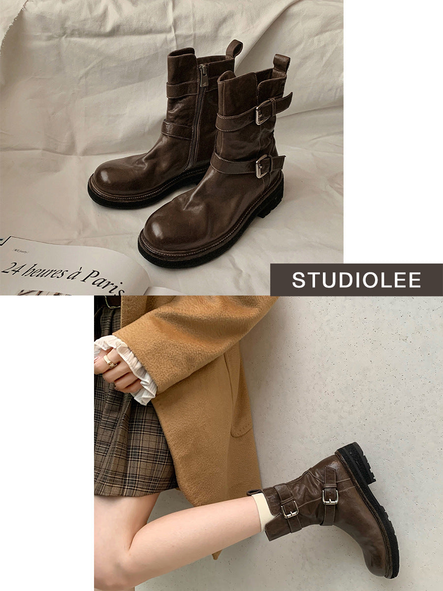 Horse Skin Thin Booties Female Report Boots