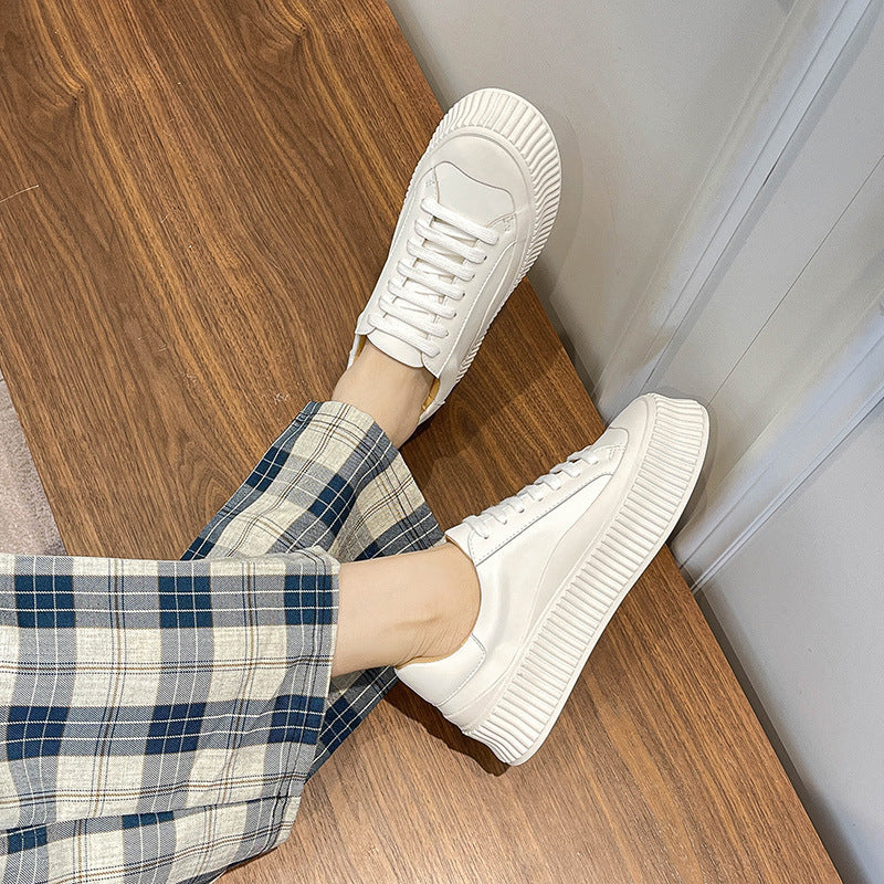 Women's Classic Style Breathable Soft Bottom Flat Thick Muffin Biscuit Women's Casual Shoes