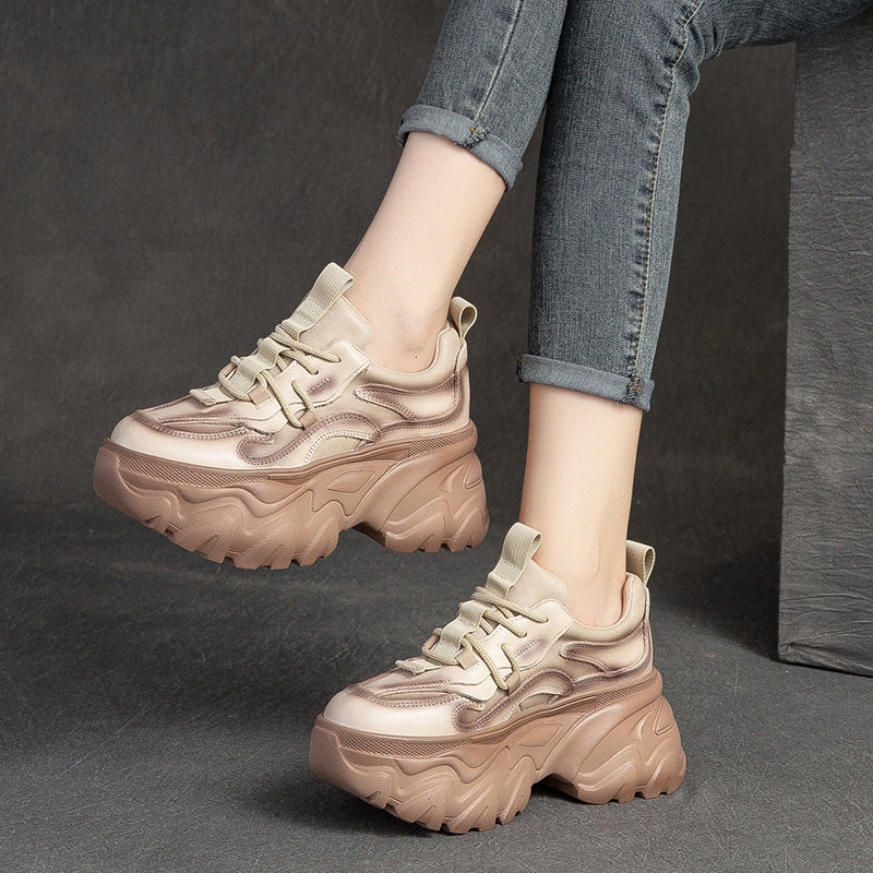 Women's Leisure Dad Thick Bottom Fashion Retro Casual Shoes