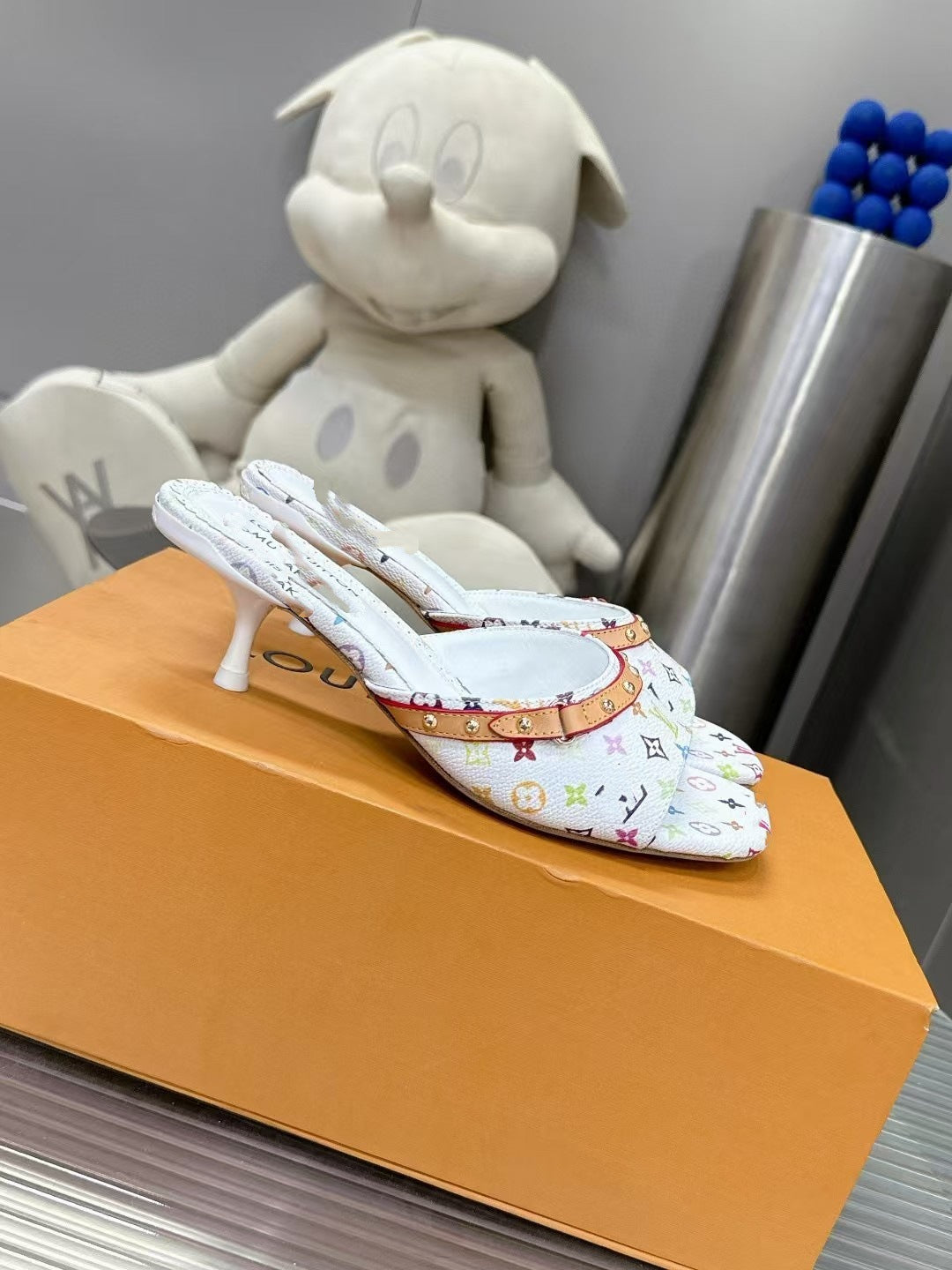 High Super Popular Denim Embroidered Printed Heels