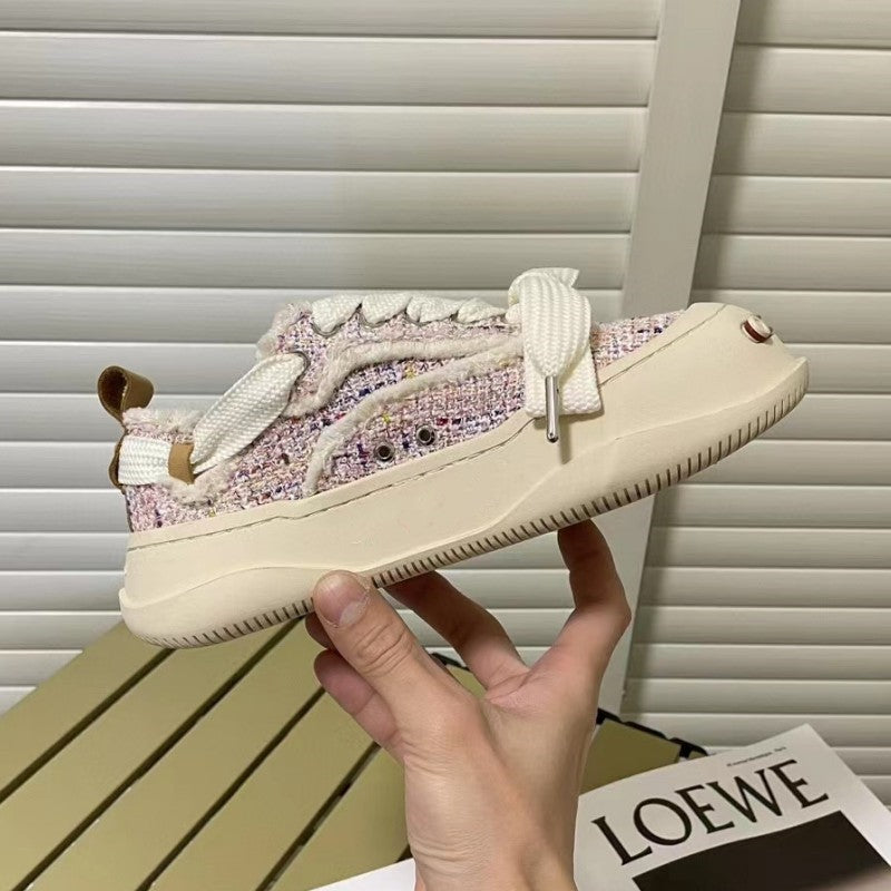 Women's Thick Sole Increased Half Support Couple Jack Canvas Shoes
