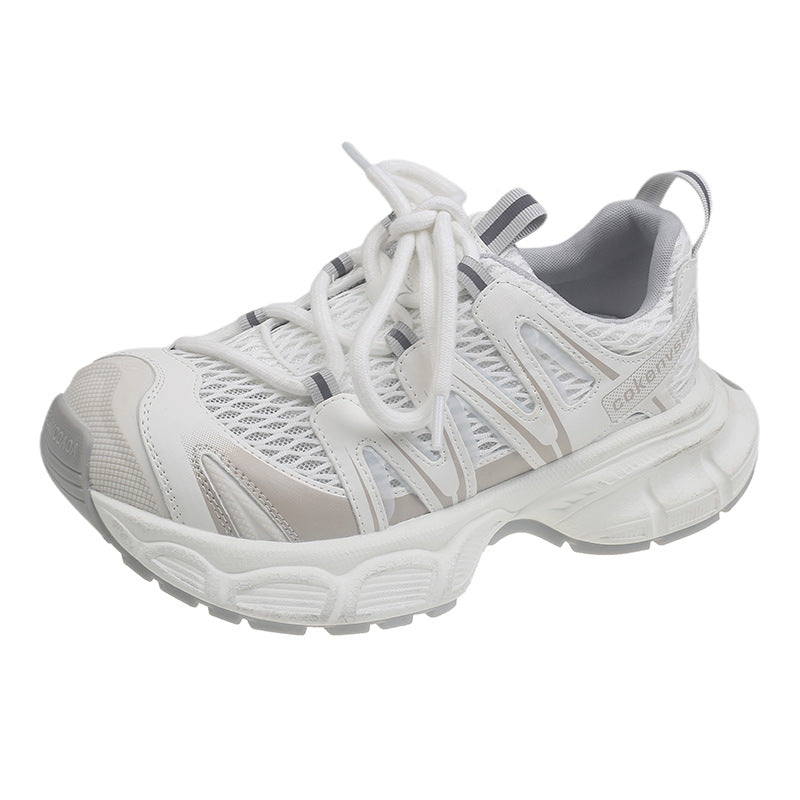 Women's Mesh Breathable Platform Dad Summer Versatile Height Increasing Women's Sports Shoes