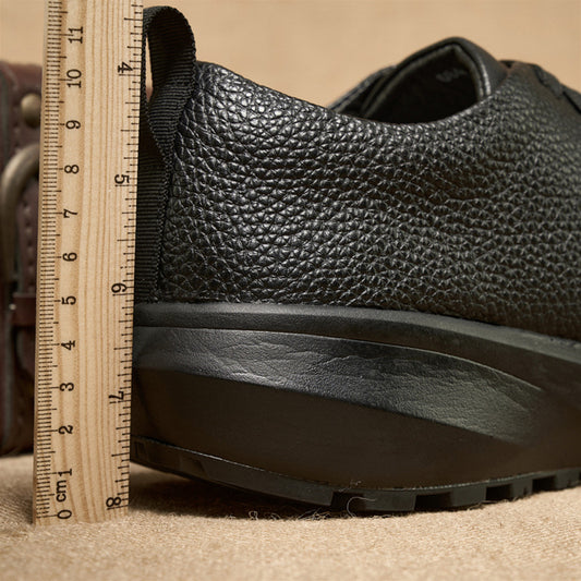 Men's Litchi Grain Cowhide Leisure Mountaineering Comfortable Leather Shoes