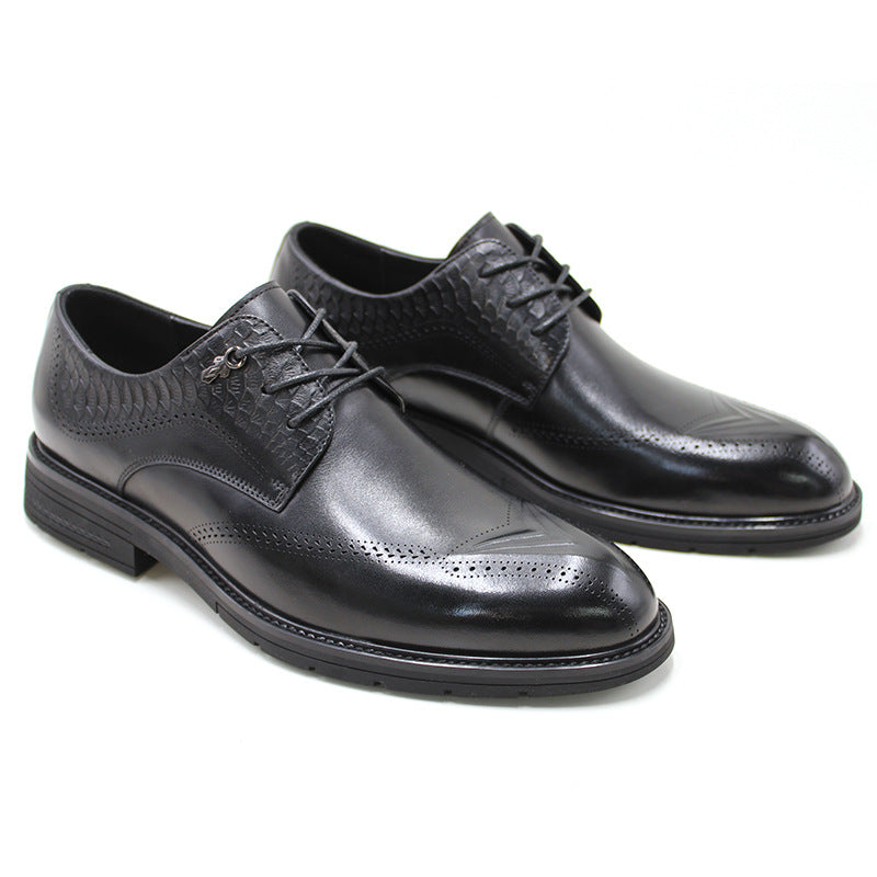Men's Summer Business Formal Wear First Layer Leather Shoes