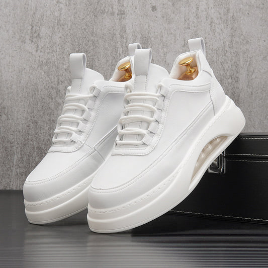Men's Cushion White Autumn Trendy Fashion Thick Bottom Inner Height Casual Shoes