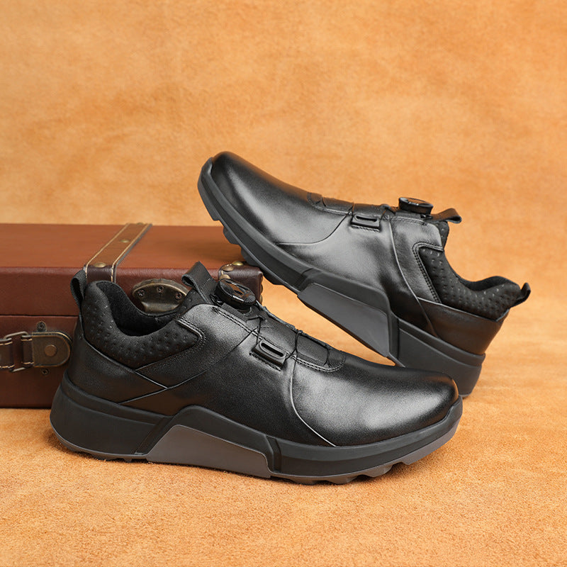 Men's Business Black Fashion Trendy Winter British Leather Shoes