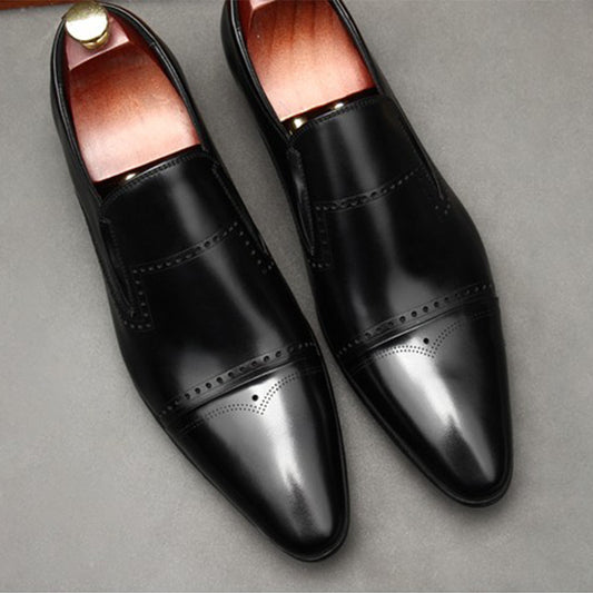 Men's Toe British Business Slip-on Formal Wear Men's Shoes