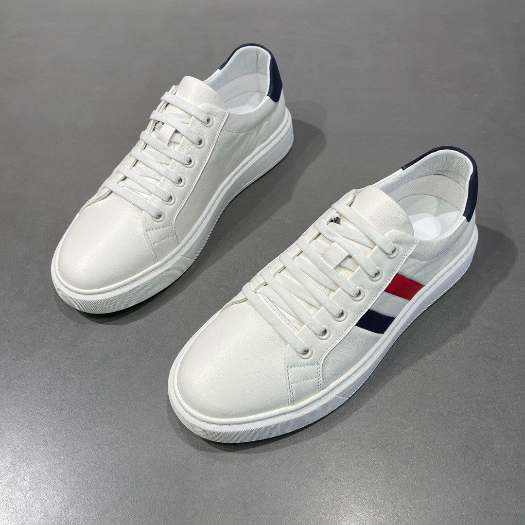 Men's White Spring Fashionable Fashion Trendy Boys Flat Men's Board Shoes