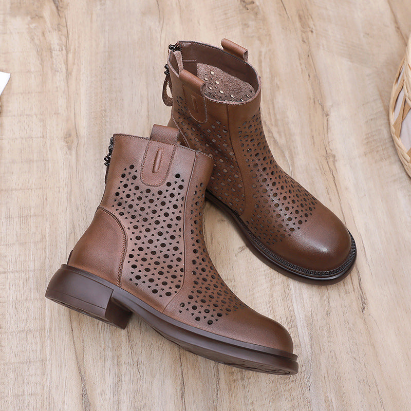 Women's Short Summer Martin Hole Flat Bottom Women's Shoes