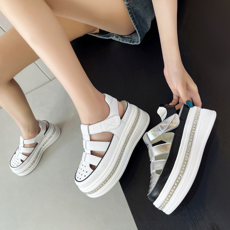 Women's Closed Toe Summer Outer Wear Hollow Sandals