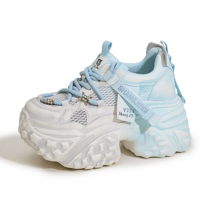 Women's Daddy Platform Hidden Breathable Mesh Women's Sports Shoes