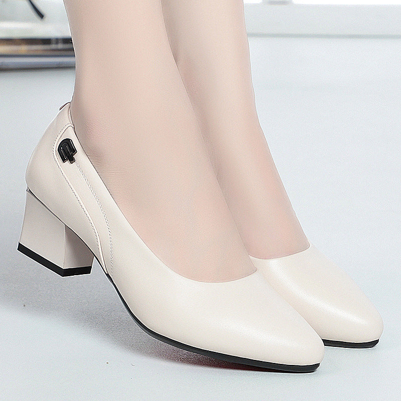 Women's Flat Low-cut Square Toe Mother Gentle Fairy Soft Casual Shoes