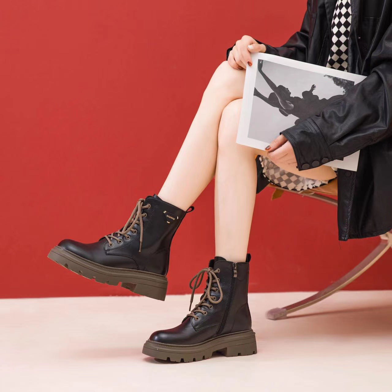 Women's For Super High British Style Thick Boots