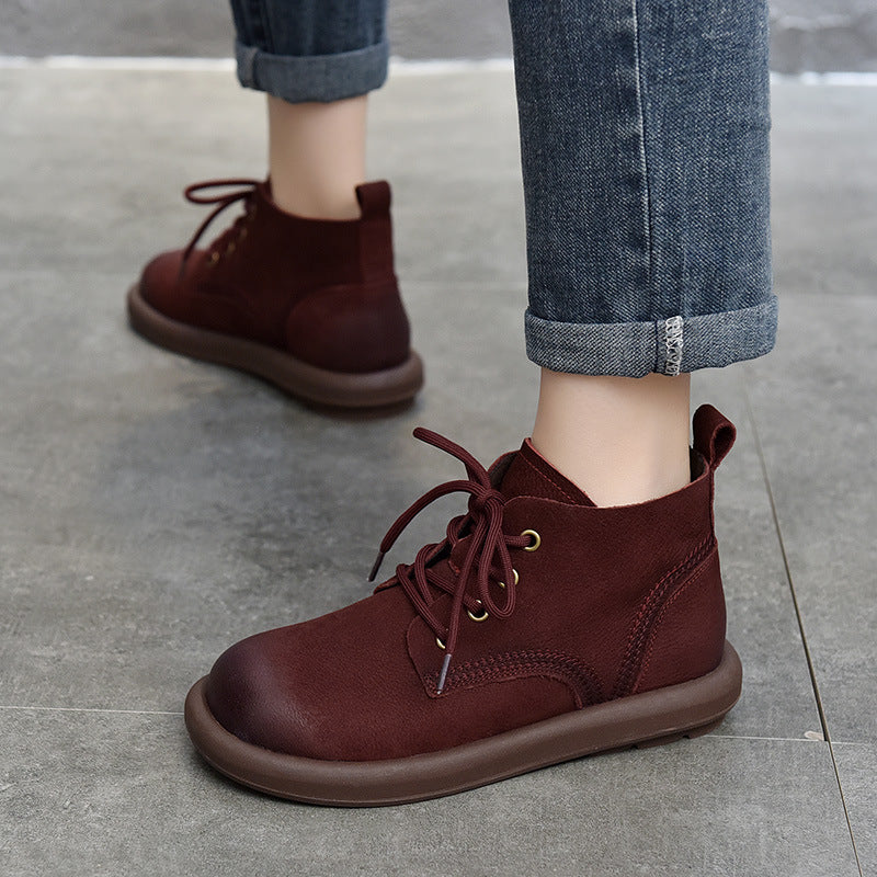 Activity Price First Layer Cowhide Round Boots