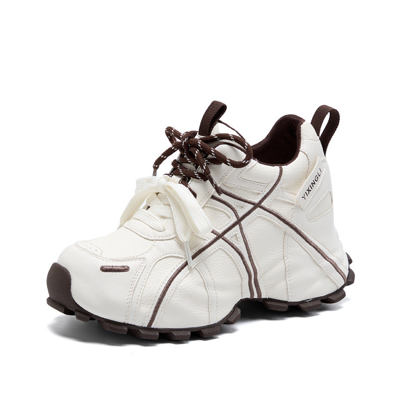 Women's Authentic Clunky Platform Height Increasing Breathable Women's Casual Shoes
