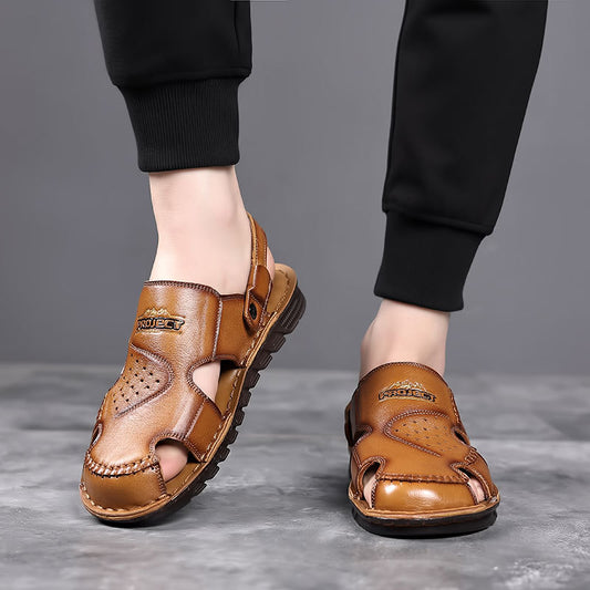 Men's Tendon Soft Bottom Driving Outer Wear Closed Sandals