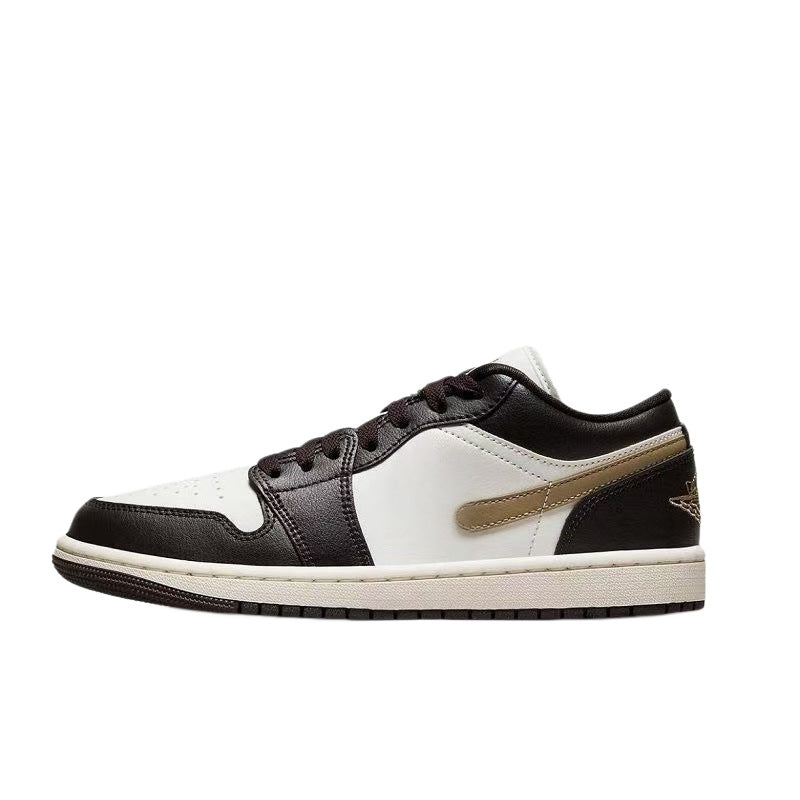 Women's & Men's Pure Original First Layer Cowhide Low Top Basketball Black Red Men's Board Shoes
