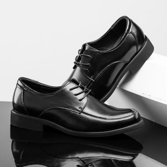 Men's Layer Cowhide Business Formal Wear Breathable Leather Shoes