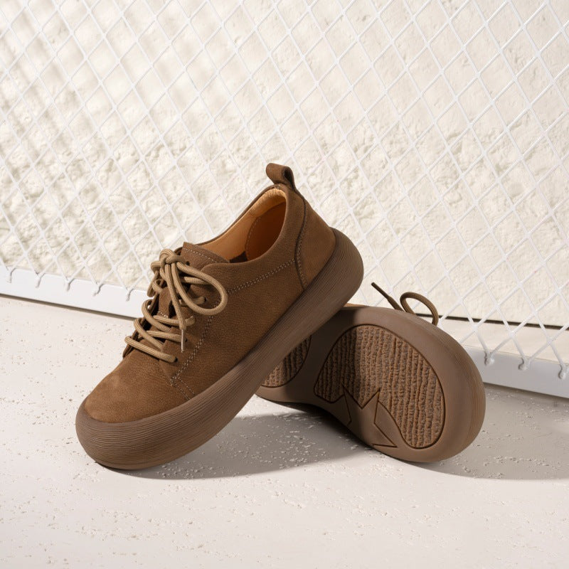 Women's Thick Bottom Soft Flat Big Head Casual Shoes