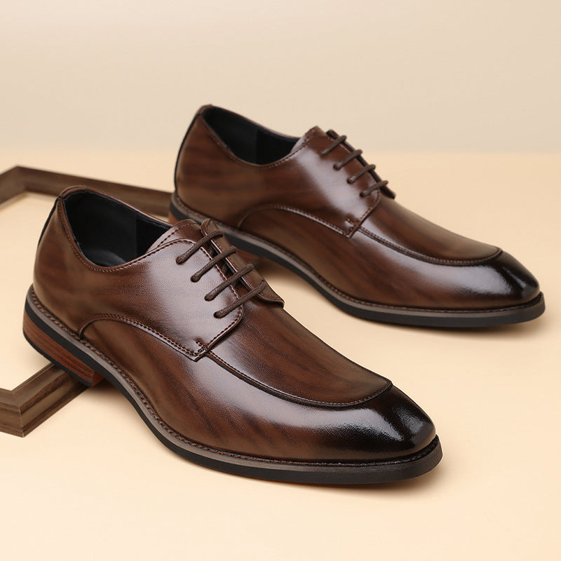 Men's Brogue Flower British Style Korean Wedding Hairstylist Men's Casual Leather Shoes