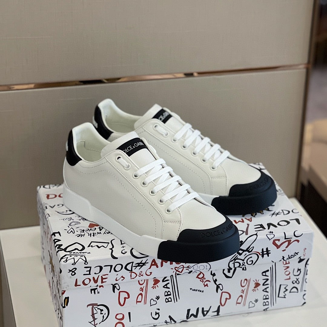 Men's Fashionable Sports White Red Bottom Genuine Sneakers