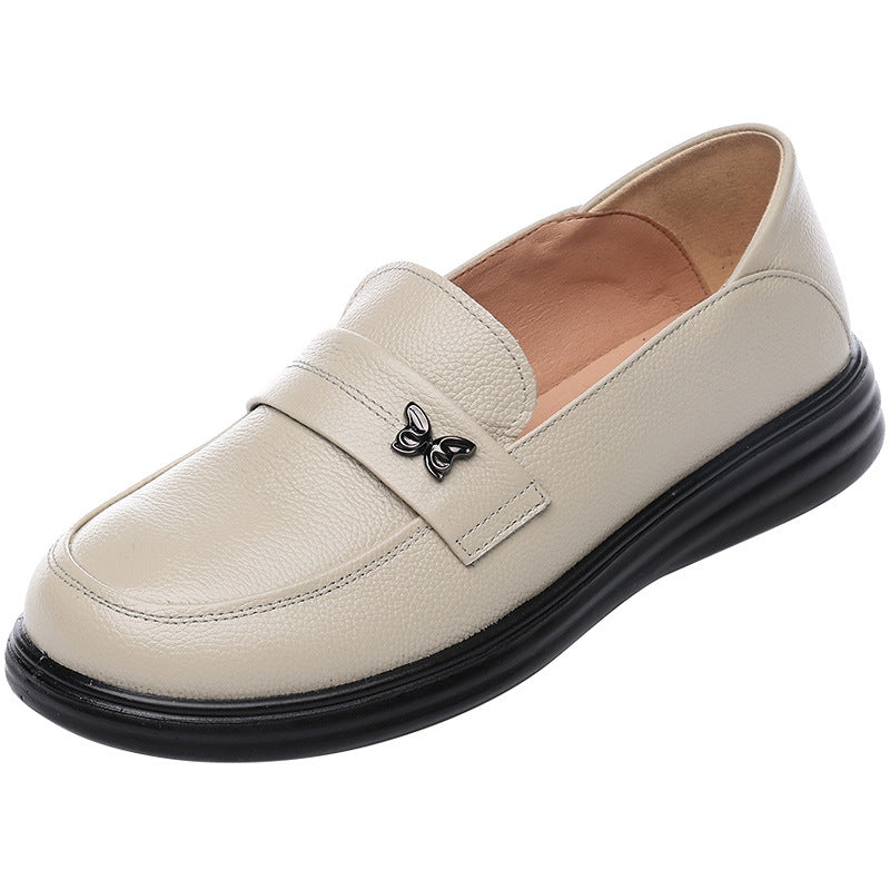 Women's Spring Soft Bottom Comfortable Slip-on Flat Round Women's Shoes