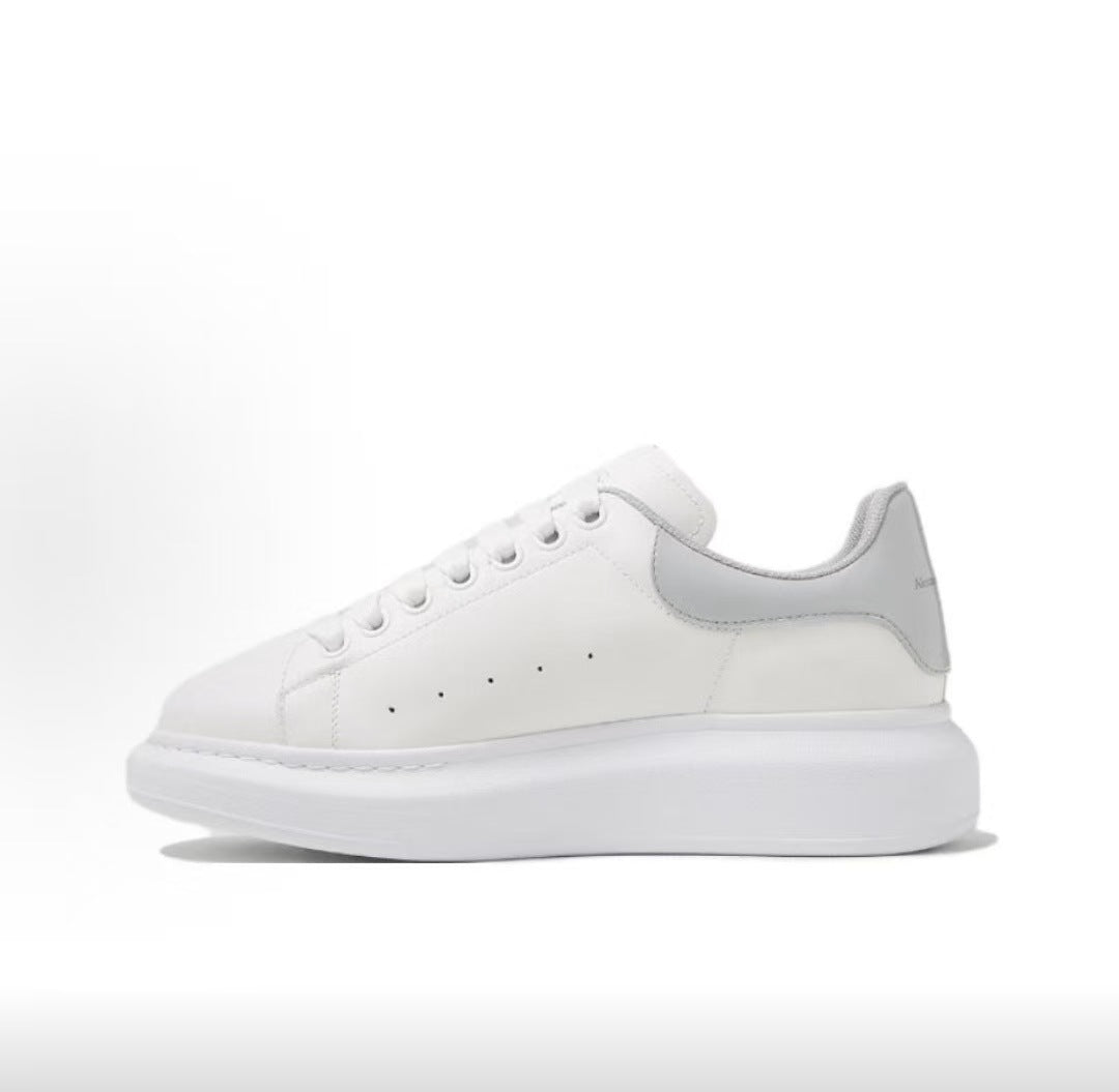 Women's & Men's White Classic Fashion Couple Hidden Platform Men's Board Shoes