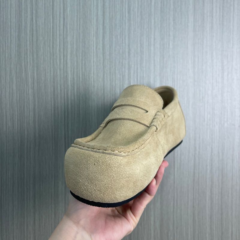 Men's Big Head All-inclusive Outer Wear Old Money Men's Casual Leather Shoes